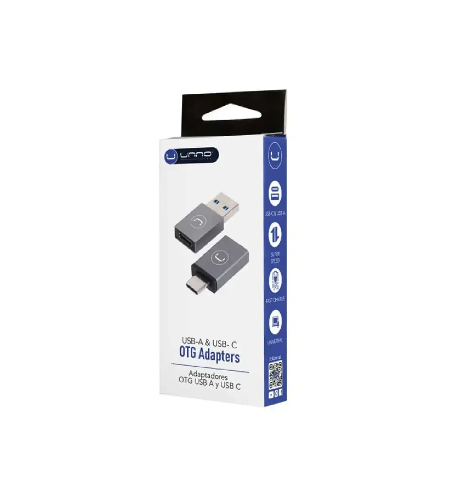 ADAPTADOR UNNO TEKNO 2X1 USB-A & USB-C