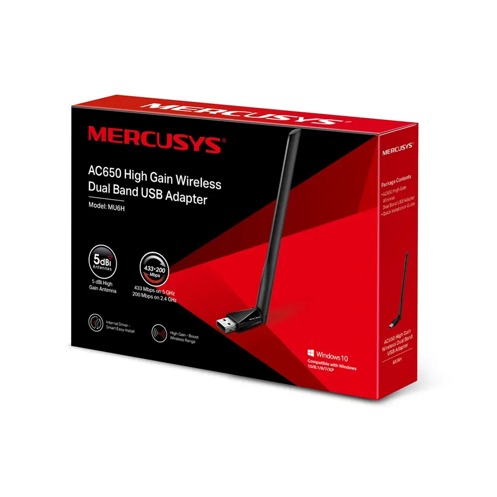ANTENA USB WiFi 5 MERCUSYS MU6H AC650