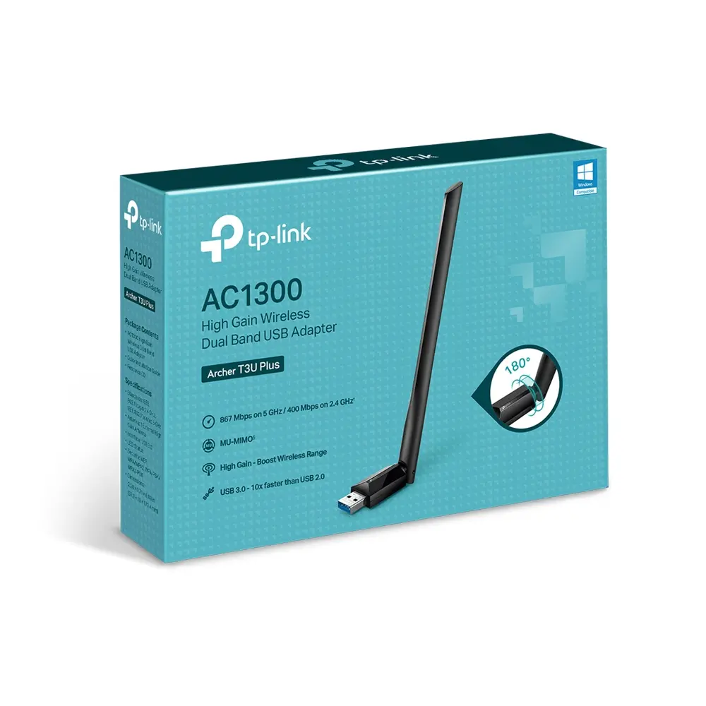 ANTENA USB WiFi 5 TP-LINK T3U PLUS AC1300 Dual Band