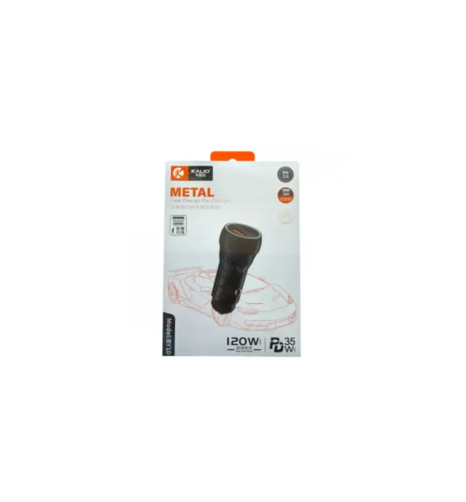 CARGADOR DE CARRO KALIO BY10 120W METAL