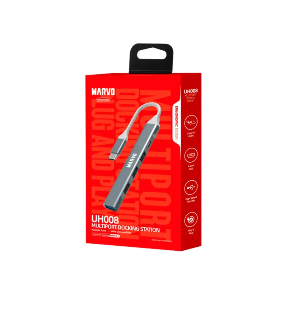 HUB USB MARVO UH008 5 PUERTOS TIPO C