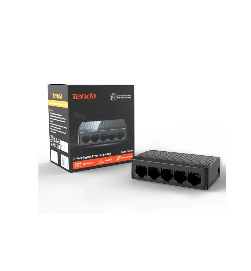 SWITCH TENDA SG105 5 PUERTOS GIGABIT 