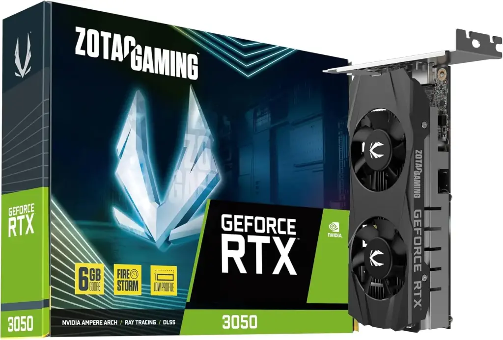 TARJETA DE VIDEO ZOTAC GEFORCE RTX 3050 LOW PROFILE 6GB 