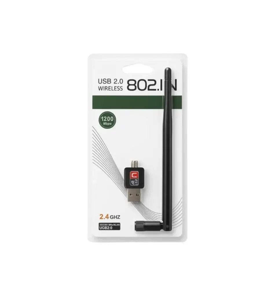 ADAPTADOR WIFI USB 1200 C/ANTENA GEN