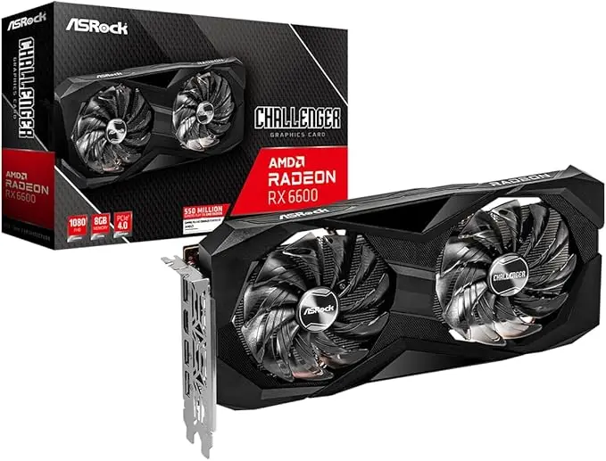 Tarjeta de Video ASRock AMD Radeon RX 6600 Challenger Black 8GB GDDR6 
