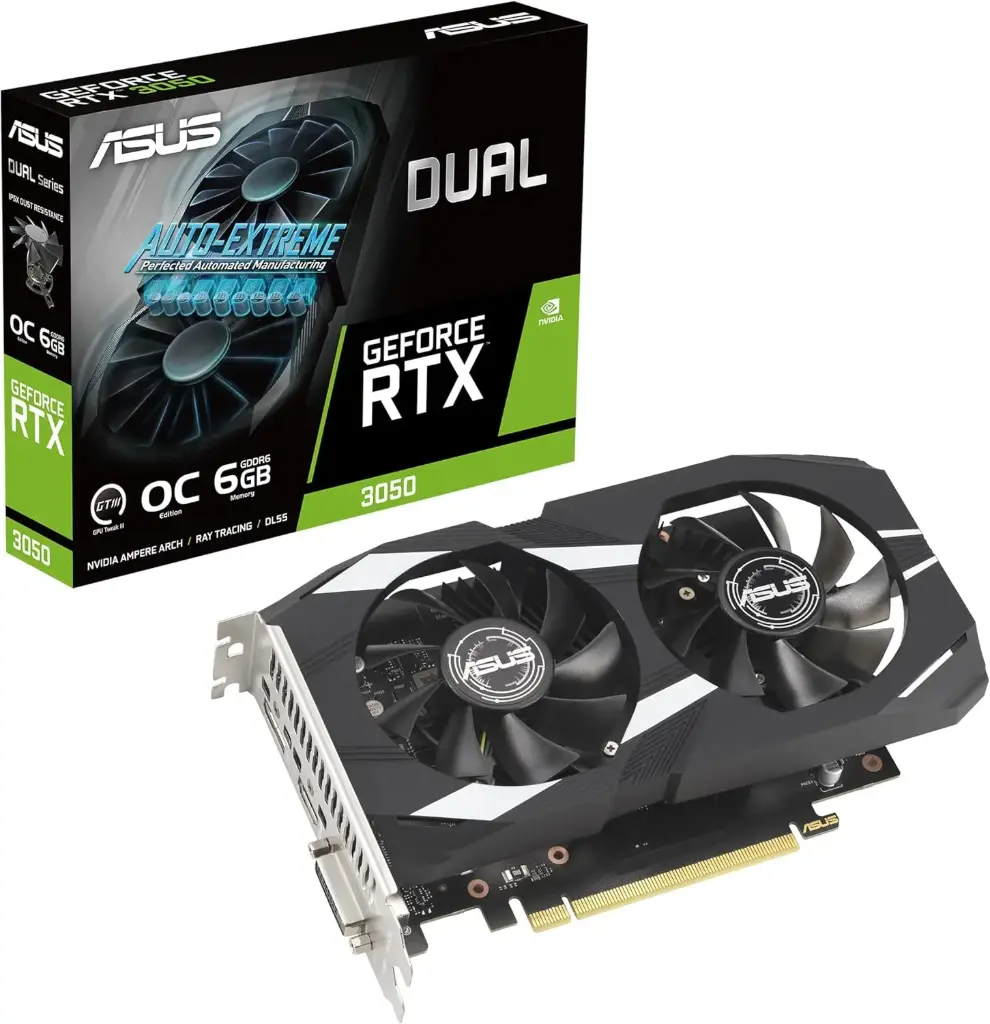 Tarjeta de Video ASUS RTX 3050 6GB OC Edition GDDR6 