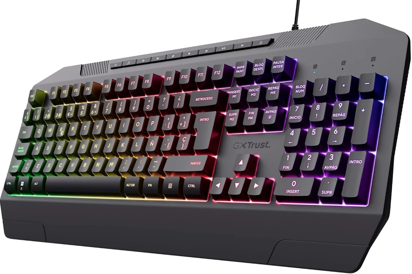 TECLADO GAMING TRUST GXT 836 EVOCX USB ANTI-GHOSTING NEGRO 24998