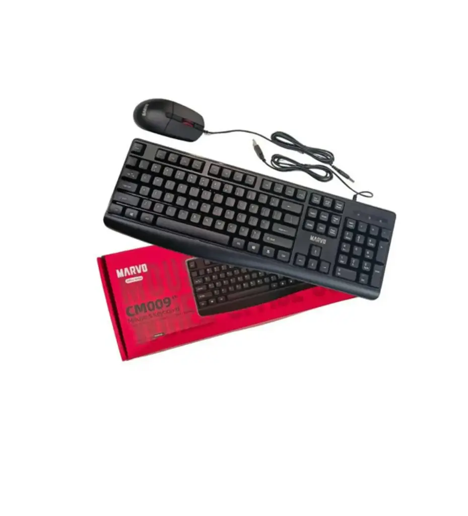 COMBO TECLADO MOUSE MARVO CM009 SP USB NEGRO ESPAÑOL