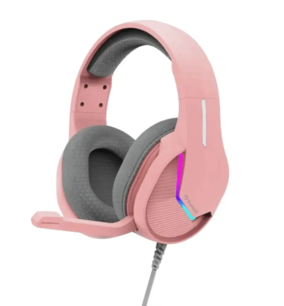 AUDIFONO MARVO TACTIC 40 H8618PK ROSA RGB ESTATICO USB