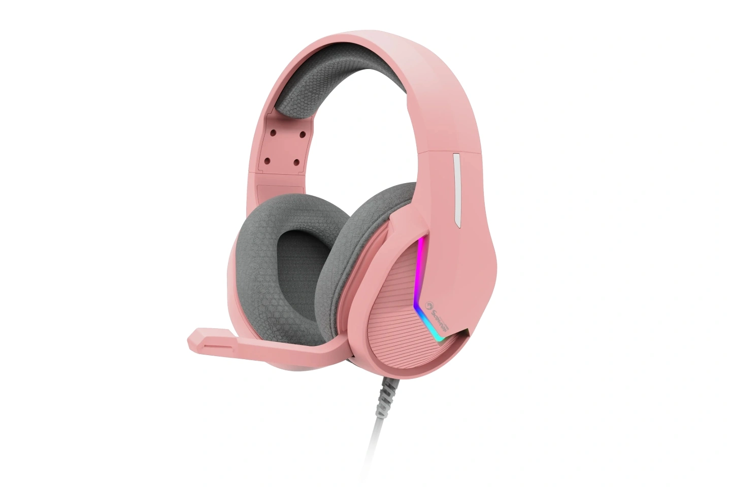 AUDIFONO MARVO TACTIC 40 H8618PK ROSA RGB ESTATICO USB