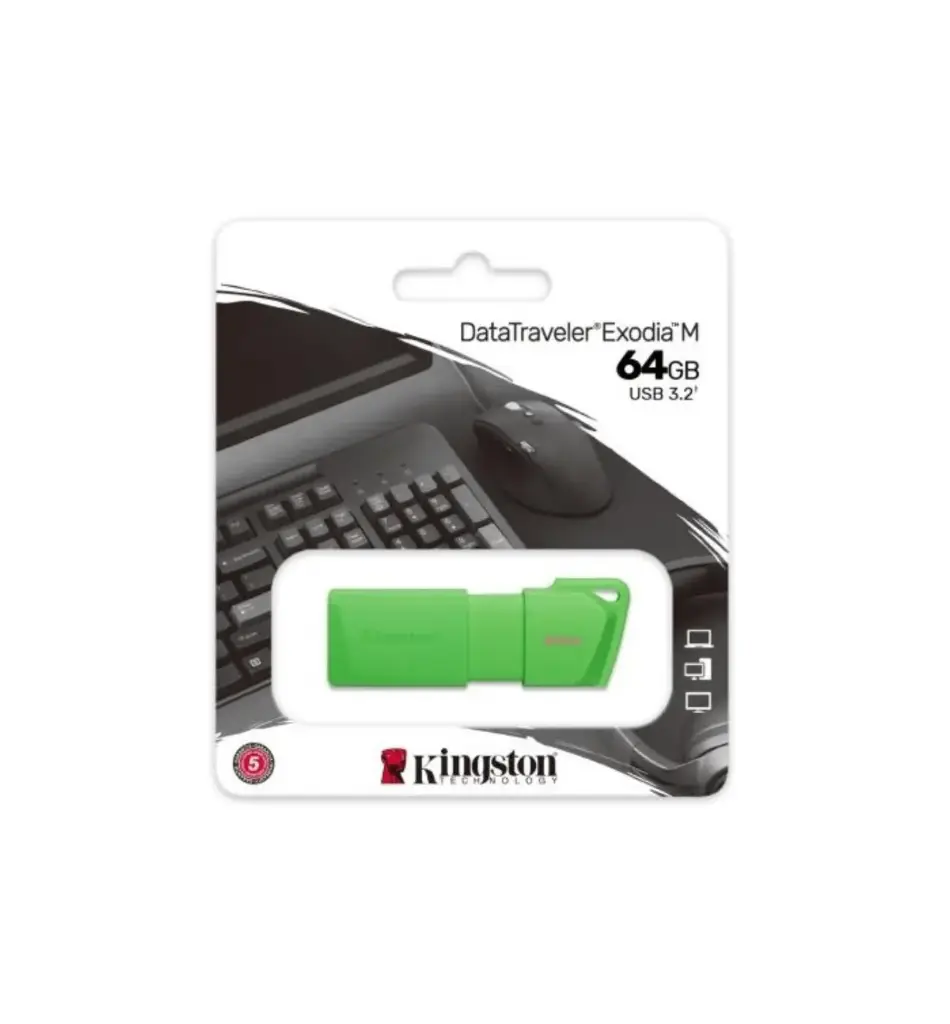 PENDRIVE KINGSTONE 64GB USB 3.2 EXODIA VERDE NEON