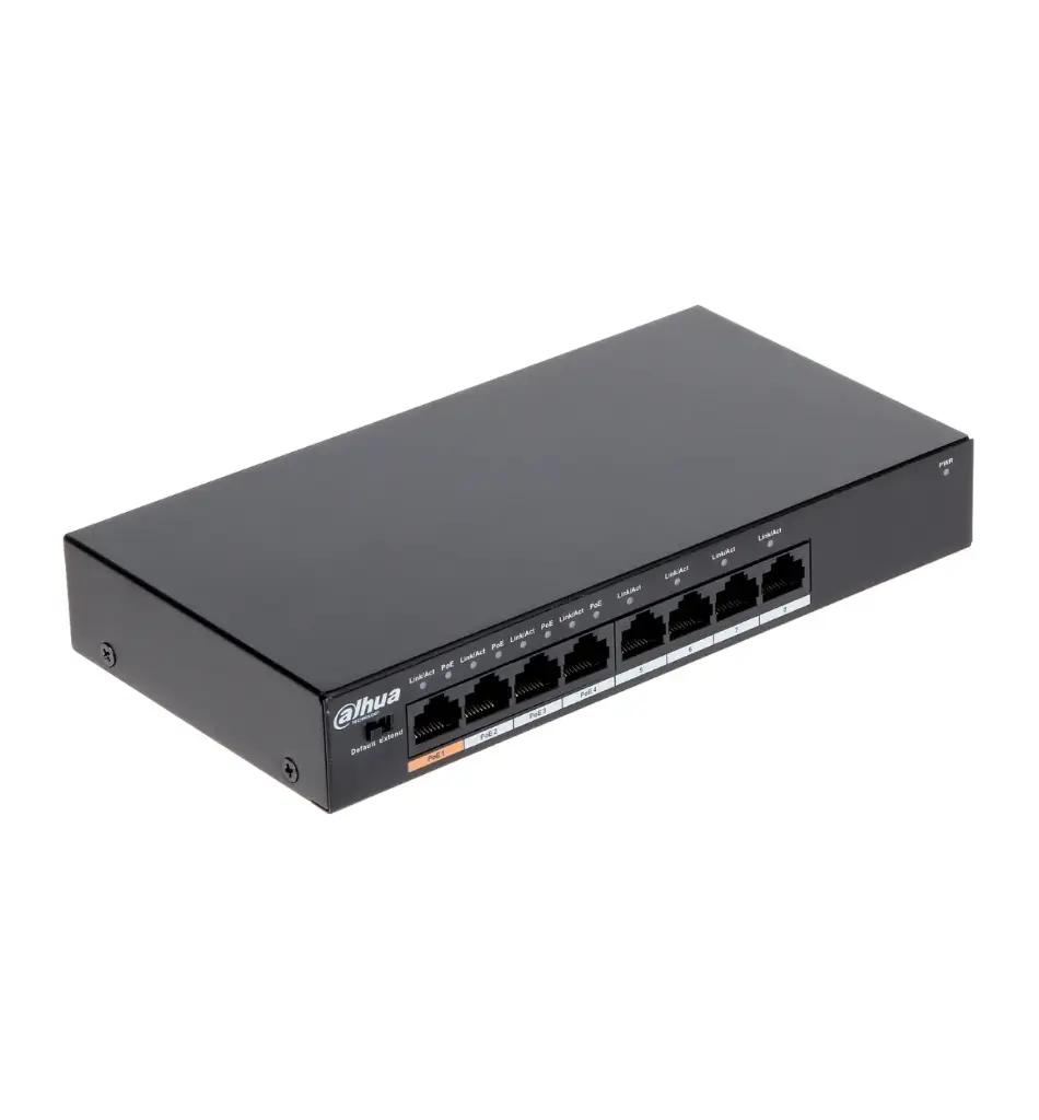 SWITCH DAHUA DH-PFS3008-8ET-60 8 PUERTOS 4POE 10/100 