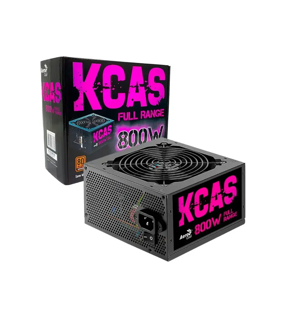 FUENTE DE PODER AEROCOOL KCAS 800W 80 PLUS  BRONZE NO MODULAR 21261