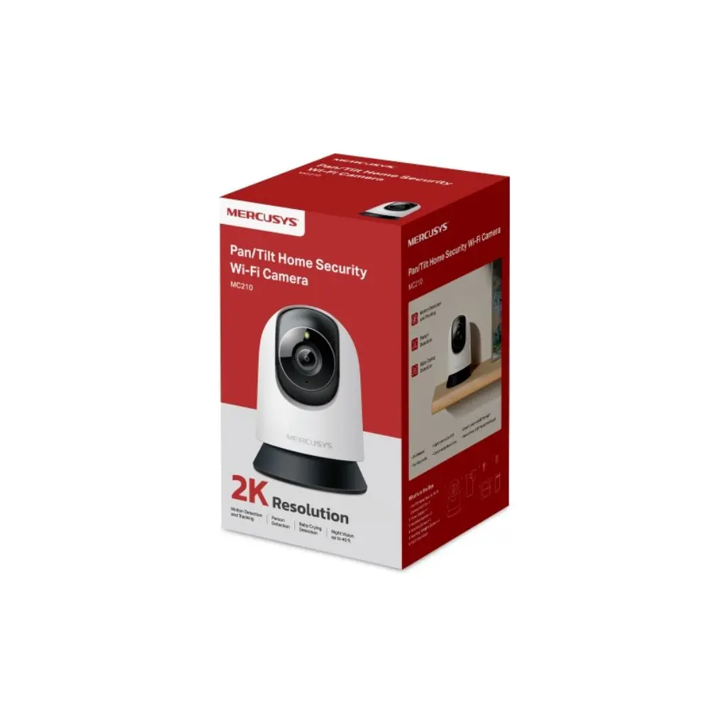 CAMARA MERCUCYS WIFI 3MP 2K PT 360 C/AUDIO MIC BIDIRECCIONAL