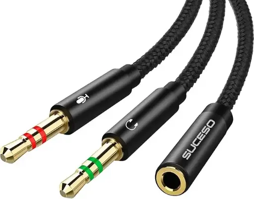 [00490] ADAPTADOR DE AUDIO 3.5MM(A/MIC) A 3.5MM(PLUG) 