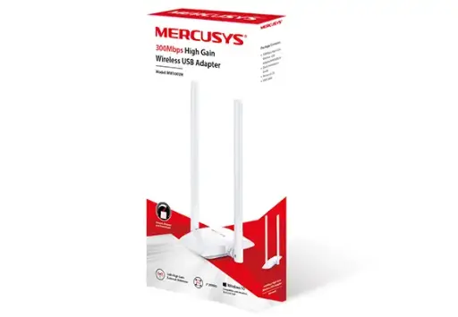 [6935364099602] ANTENA USB Wifi 4 MERCUCYS MW300UH 300Mbps HIGH GAIN