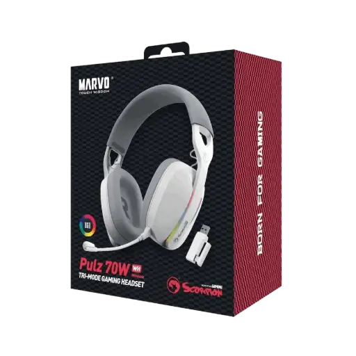 [6932391933671] AUDIFONO MARVO HG9086W WH PULZ 70W WIRELESS