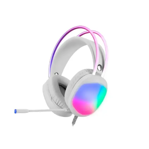 [6932391933633] AUDIFONOS MARVO LUMI HG8959 WHITE USB+3.5MM