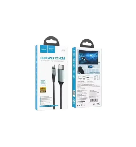 [6931474750365] CABLE LIGHTNING A HDMI HOCO UA15