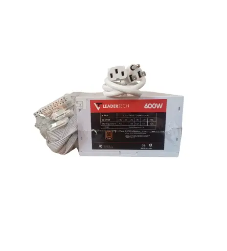 [01402] FUENTE DE PODER LEADERTECH 600W 80+BRONCE RGB WHITE