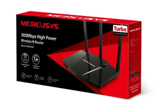 [6935364099947] ROUTER MERCUSYS 300MBPS HIGH POWER TURBO MW330HP WiFi 4
