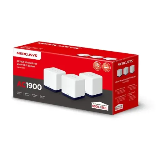 [6935364006662] SISTEMA MESH MERCUSYS H50G AC1900 (3 PACK) WiFi 5