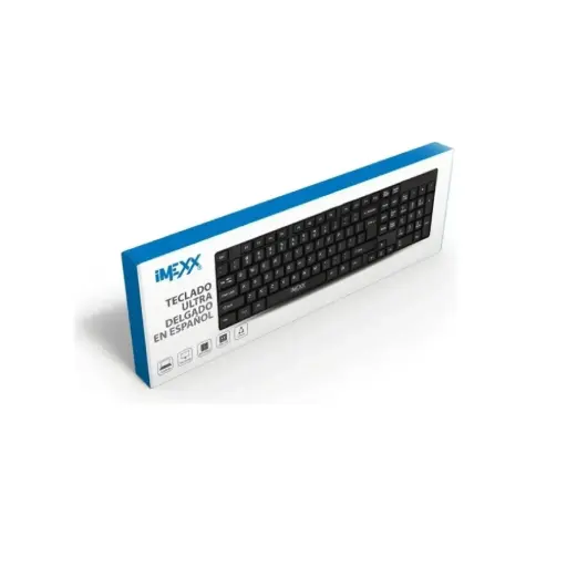[1957358801201] TECLADO USB IMEXX IME-20321SP NEGRO