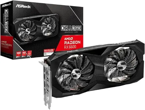 [4710483935749] Tarjeta de Video ASRock AMD Radeon RX 6600 Challenger Black 8GB GDDR6 