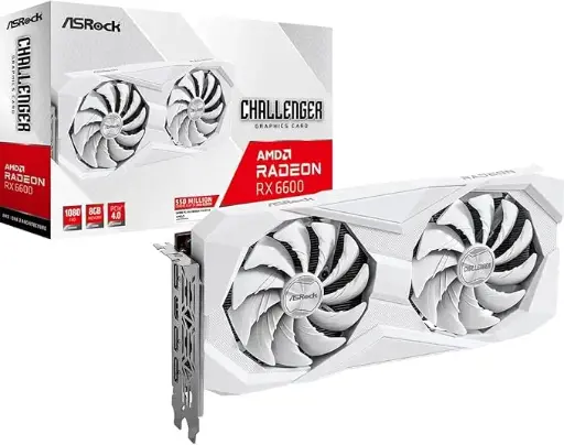 [4710483943850] Tarjeta de Video ASRock AMD Radeon RX 6600 Challenger White 8GB GDDR6 