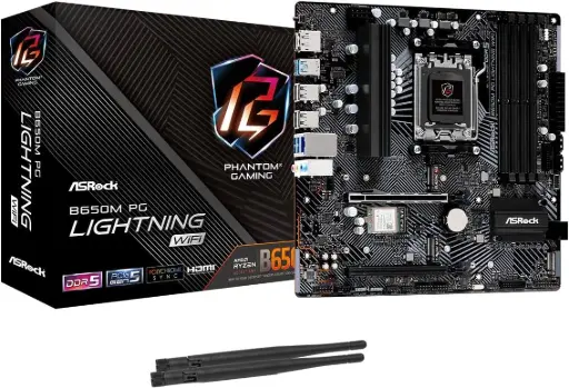 [4710483943812] Tarjeta Madre Gaming ASRock B650M PG Lightning AM5 B650 DDR5  WiFi 6E