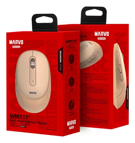 [6932391932322] MOUSE MARVO INAL WM111 PINK RECARGABLE