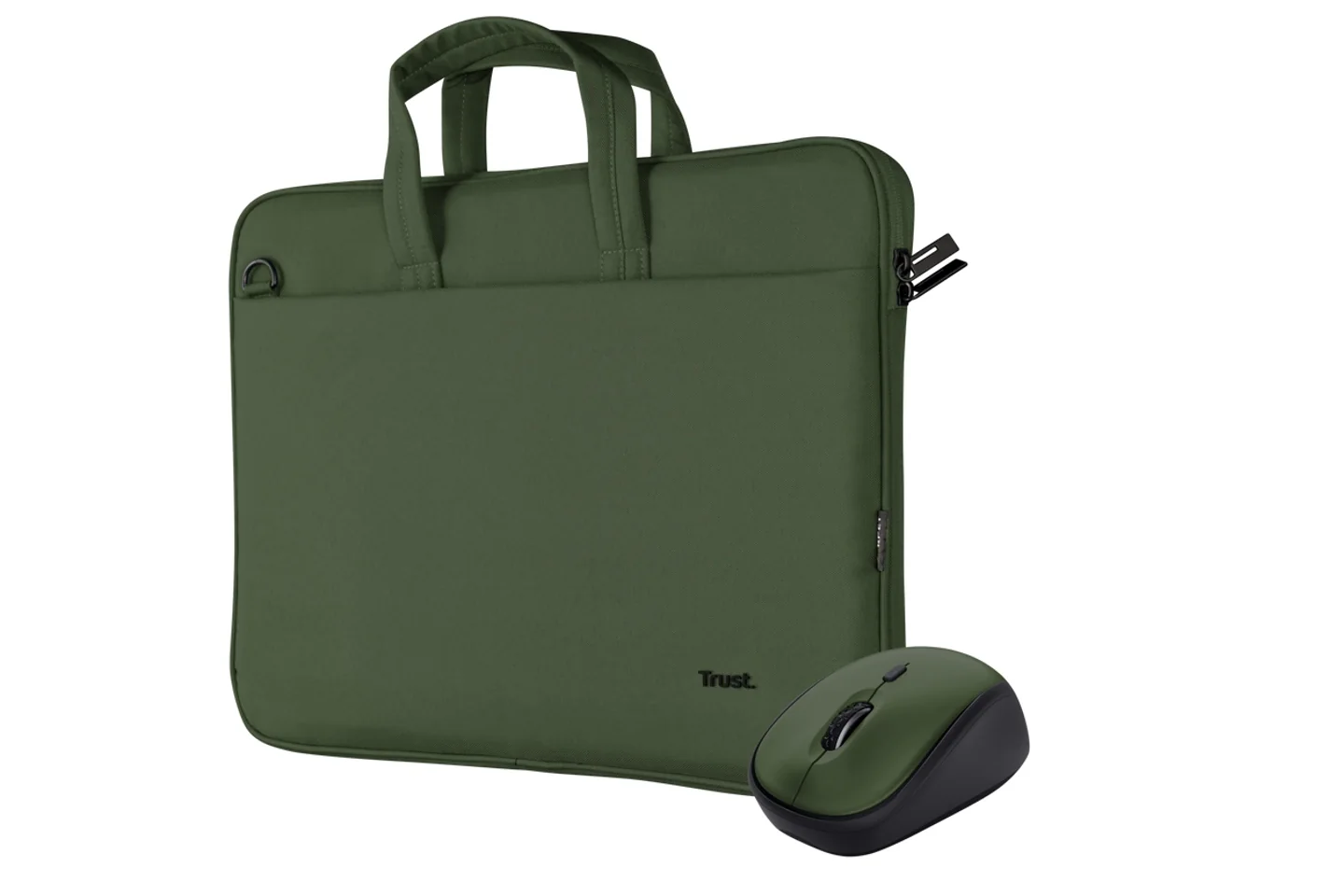 [8713439249897] MALETIN TRUST BOLOGNA PARA NOTEBOOK DE 16" VERDE INCLUYE MOUSE INALAMBRICO 24989