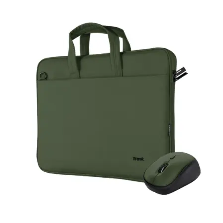 [8713439249897] MALETIN TRUST BOLOGNA PARA NOTEBOOK DE 16" VERDE INCLUYE MOUSE INALAMBRICO 24989