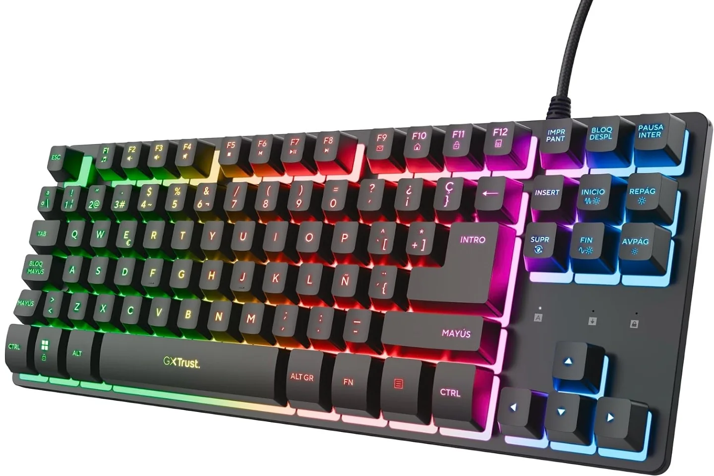 [8713439258882] TECLADO GAMING TRUST GXT 833 THADO TKL ESP USB ANTI-GHOSTING NEGRO 25888