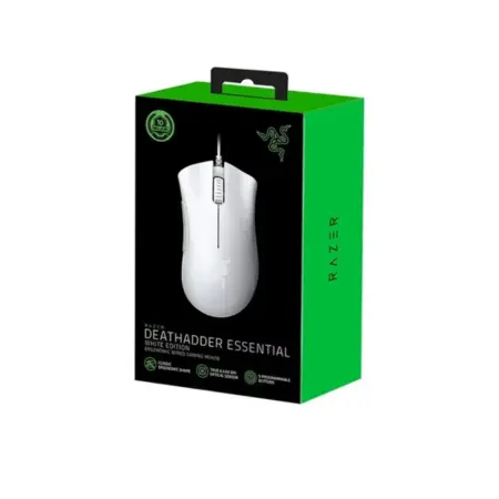 [8886419333333] MOUSE RAZER DEATHADDER ESSENTIAL BLANCO ERGONOMICO BLANCO 5 BOTONES SENSOR OPTICO 6400 DPI