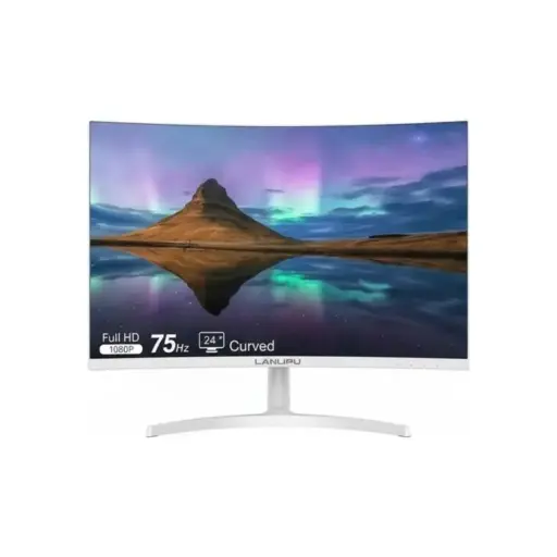 [02843] MONITOR LANLIPU 24" CURVO LED HC-24Q1 BLANCO 