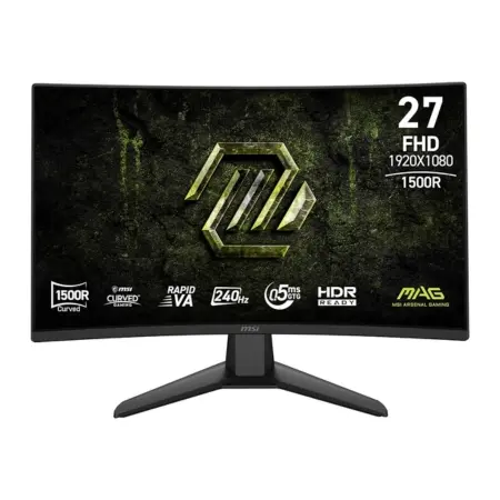 [4711377343305] MONITOR MSI 27" MS-3CF5 MAG 274CF X24 CURVO 1500R 240HZ 0.5MS HDR 1920X1080 FHD 2X HDMI + DISPLAYPORT 